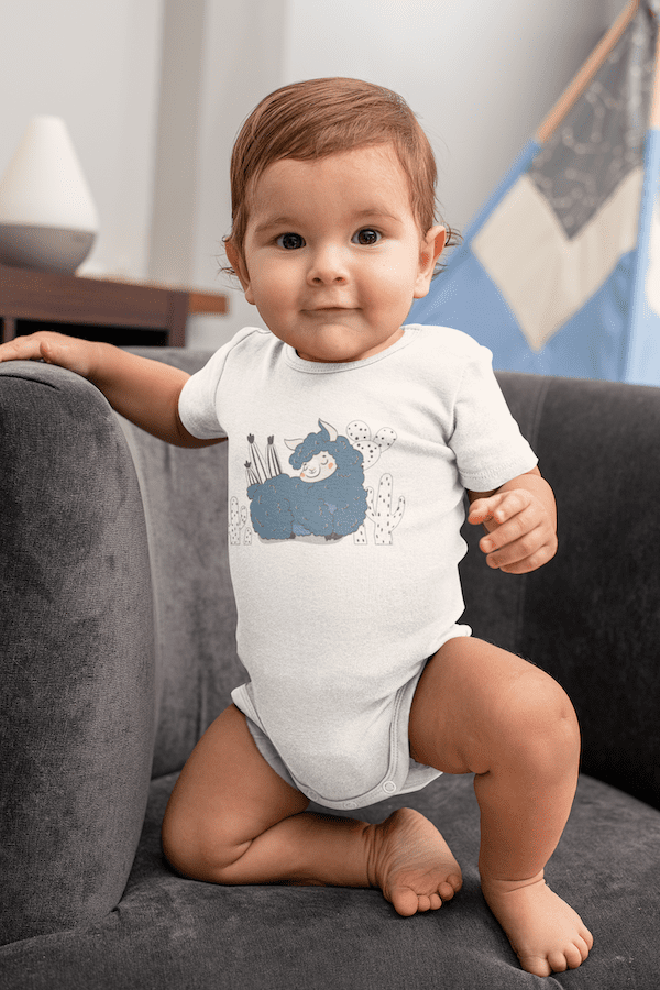 Dreamy sheep Baby short sleeve one piece - Image 5