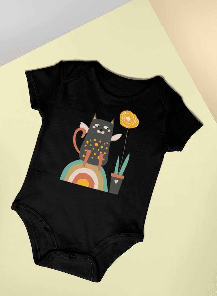 A Dreamy Cat Baby Short Sleeve One Piece - Image 4