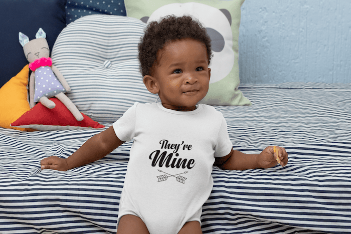 They Are Mine Organic Cotton Baby Bodysuit - Image 2