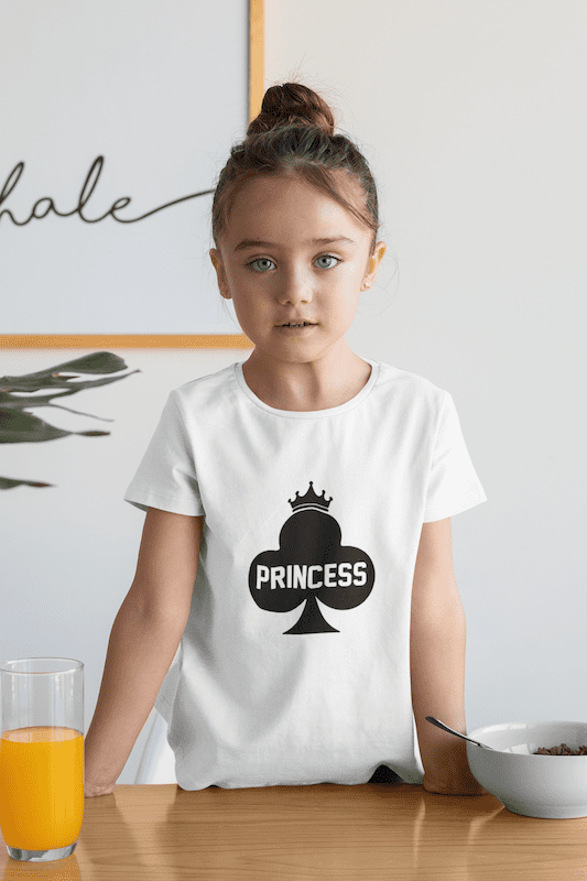 Princess Girl Minimalist Style Organic Cotton Kids T-shirt - Image 6