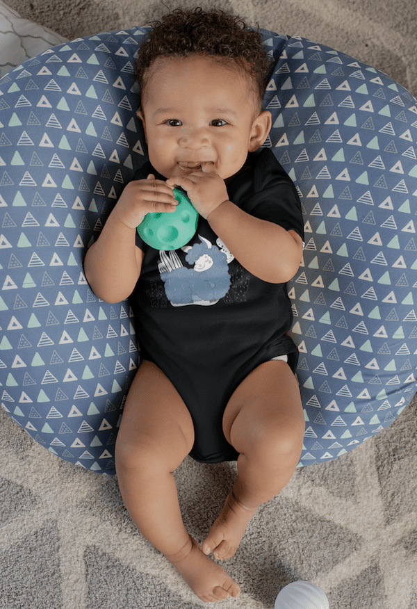 Dreamy sheep Baby short sleeve one piece - Image 3