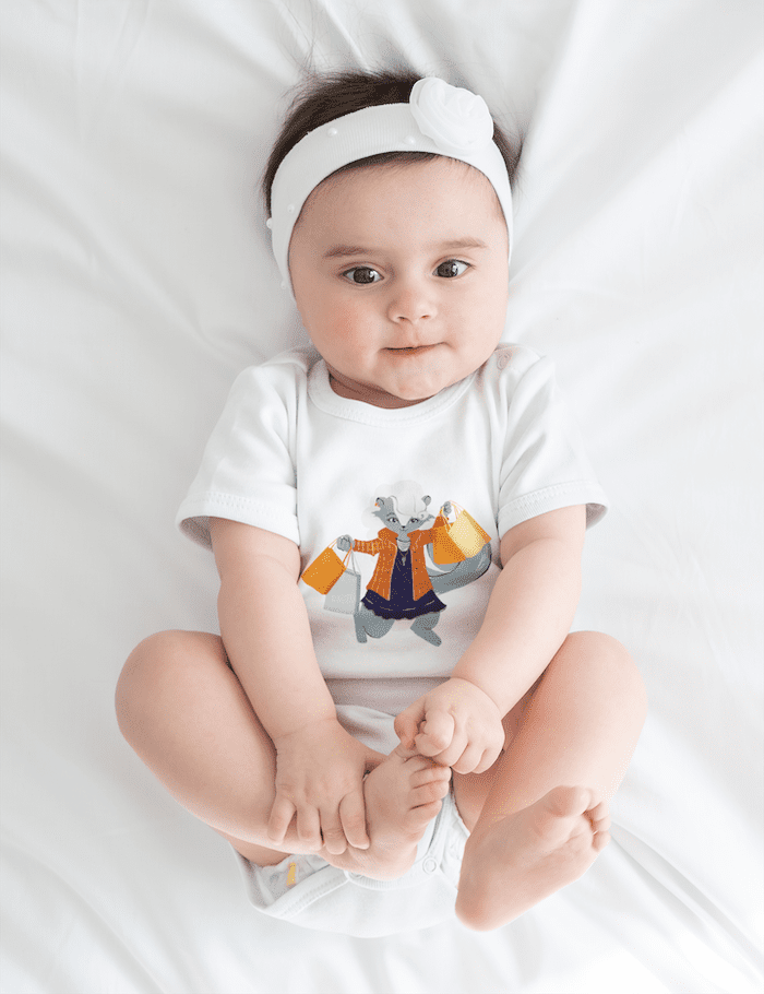 Skunk Queen Shopper Organic Cotton Baby Bodysuit - Image 3