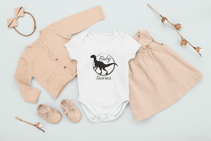 Baby Saurus Organic Cotton Baby Bodysuit - Image 4