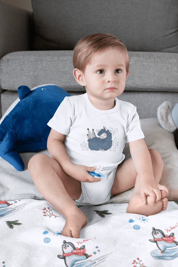 Dreamy sheep Baby short sleeve one piece - Image 4