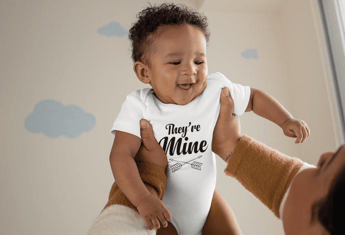 They Are Mine Organic Cotton Baby Bodysuit - Image 3