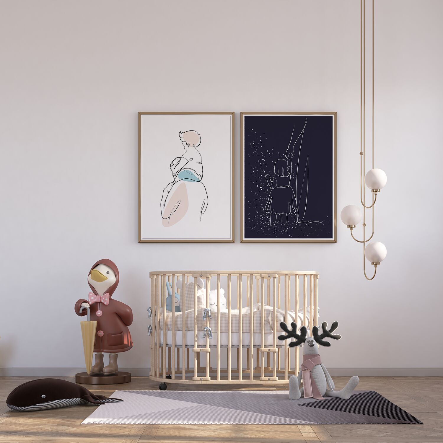 Baby Girl Hold Mother's Hand Framed Poster - Image 4