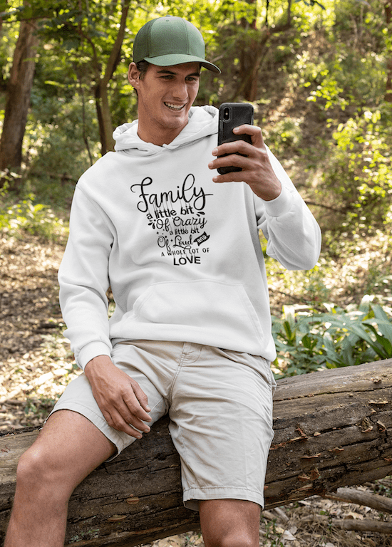 Family A Bit Crazy Unisex Hoodie - Image 4