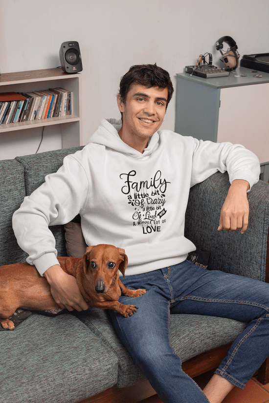 Family A Bit Crazy Unisex Hoodie - Image 2
