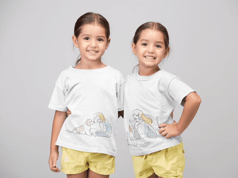 Girl And Her Best Friend Kids Crew Neck T-shirt - Image 4