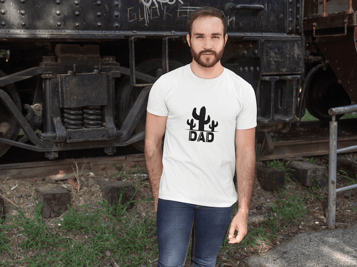 Cactus Dad Cool Design Short-Sleeve Unisex T-Shirt - Image 3