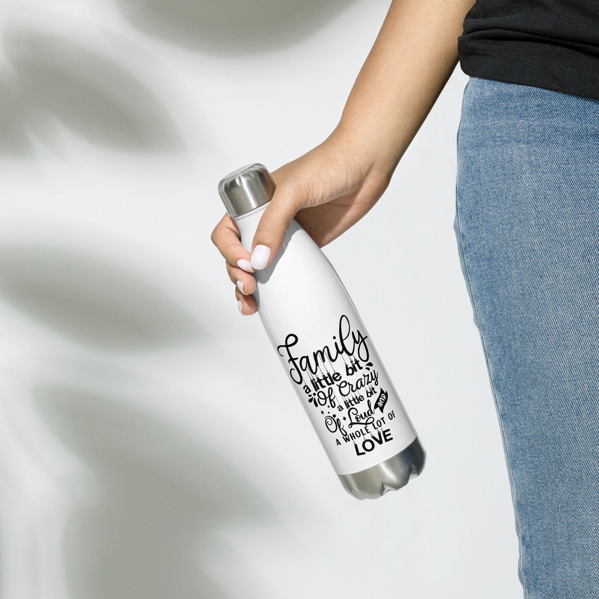 Family A Lot Of Love Stainless Steel Water Bottle - Image 3