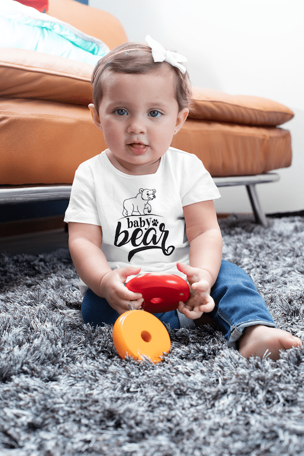 Baby Bear With Minimalist Cool Style For Baby Toddler Short Sleeve Tee - Image 3