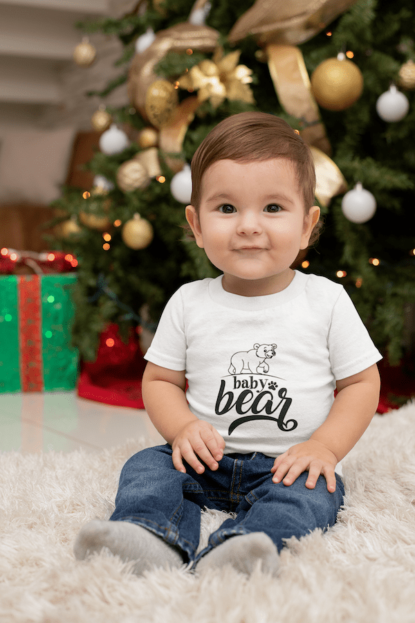 Baby Bear With Minimalist Cool Style For Baby Toddler Short Sleeve Tee