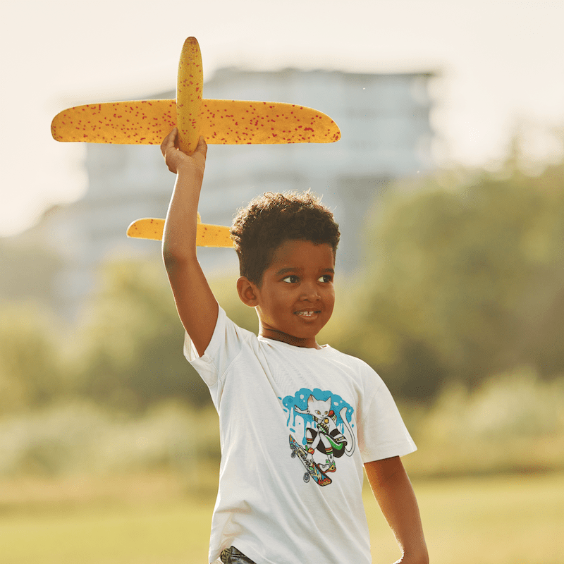 Skateboard Cool Boy Cat Kids Сrew Neck T-Shirt