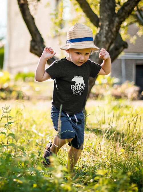 Cool Baby Bear Walking In The Forest Toddler Short Sleeve Tee - Image 5