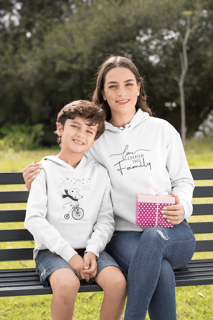 Riding Mouse Kids Fleece Hoodie - Image 2