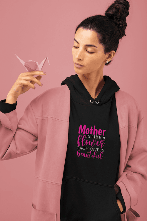 Mother Like Beautiful Flowers Unisex Hoodie