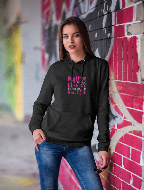 Mother Like Beautiful Flowers Unisex Hoodie - Image 4