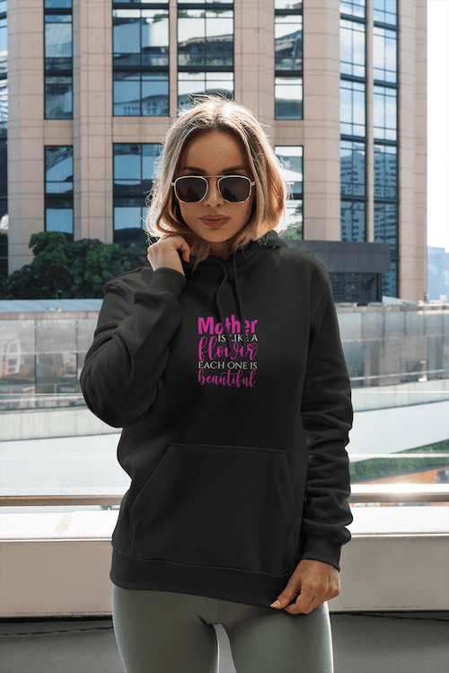 Mother Like Beautiful Flowers Unisex Hoodie - Image 3