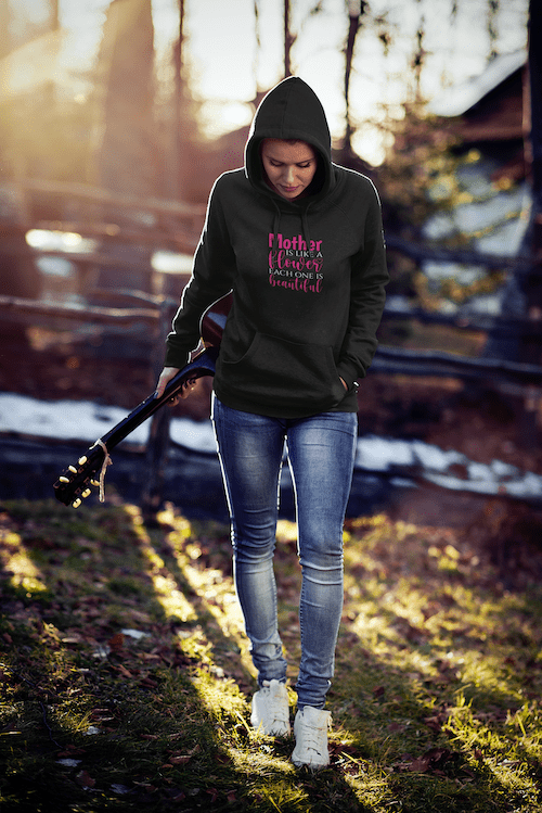 Mother Like Beautiful Flowers Unisex Hoodie - Image 6