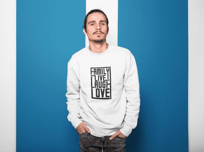 Family Of Love And Laugh Unisex Premium Sweatshirt - Image 3