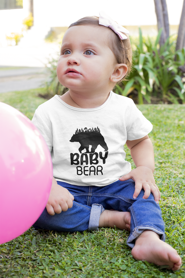 Cool Baby Bear Walking In The Forest Toddler Short Sleeve Tee - Image 2