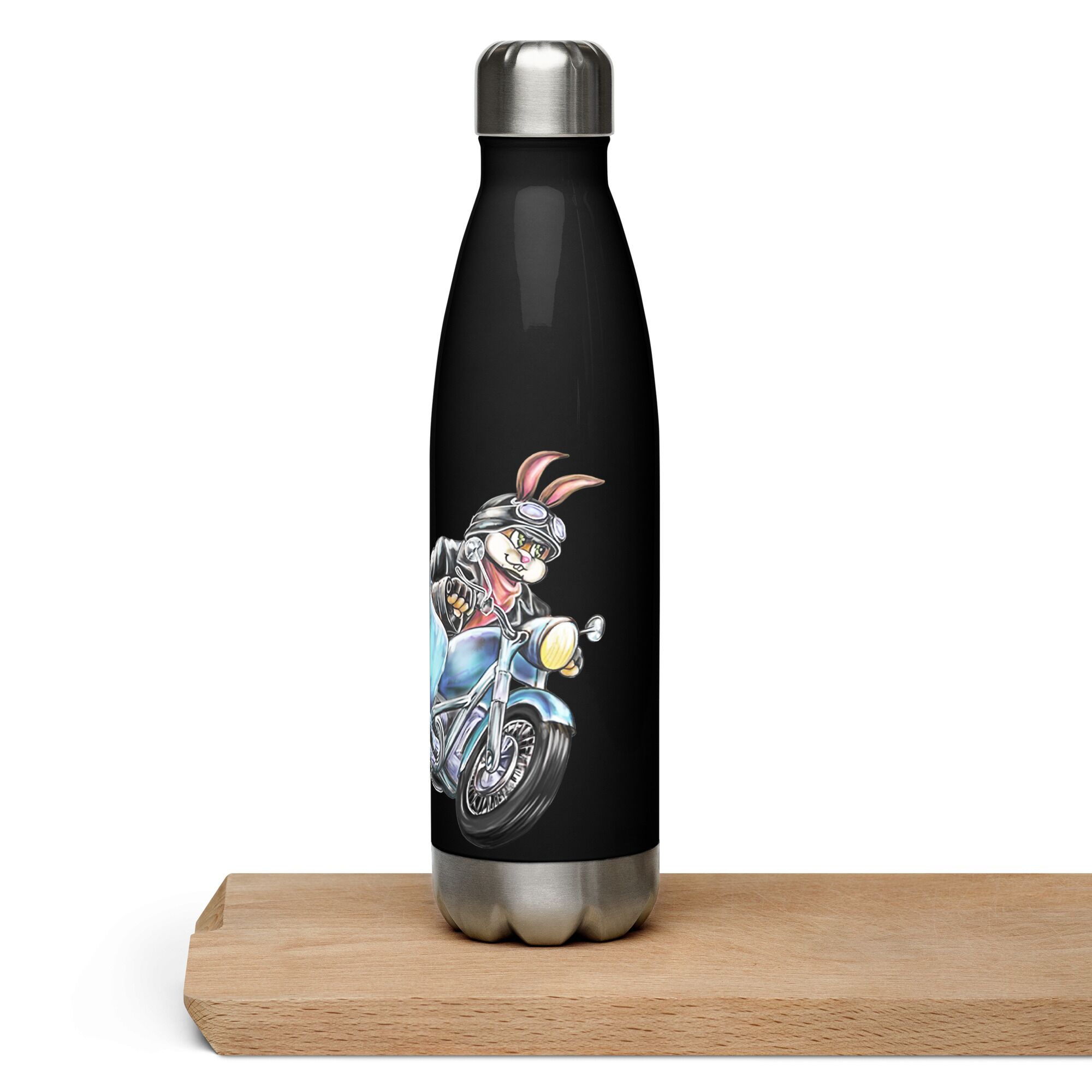 Rabbit Riding Motocycle Stainless Steel Water Bottle - Image 9