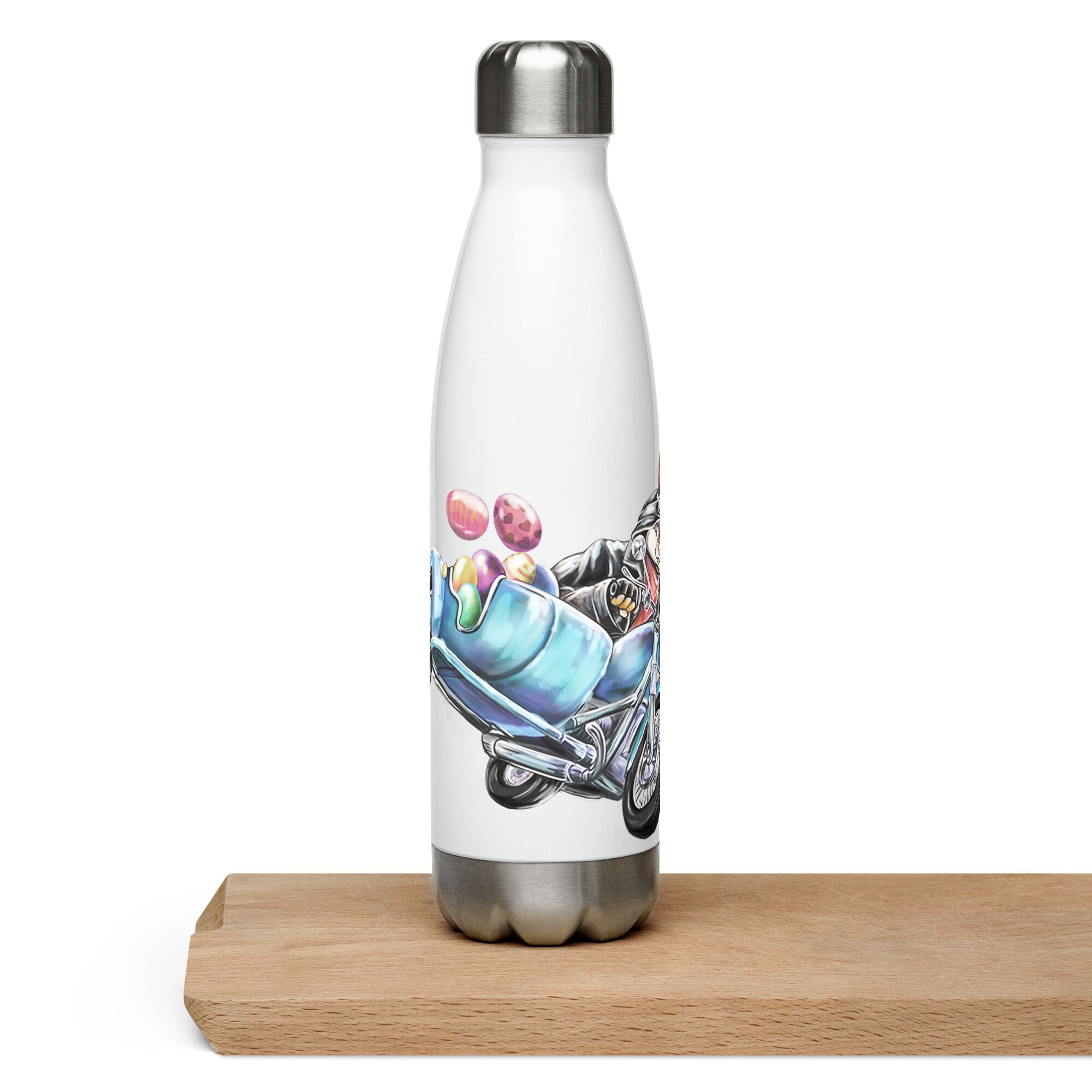 Rabbit Riding Motocycle Stainless Steel Water Bottle