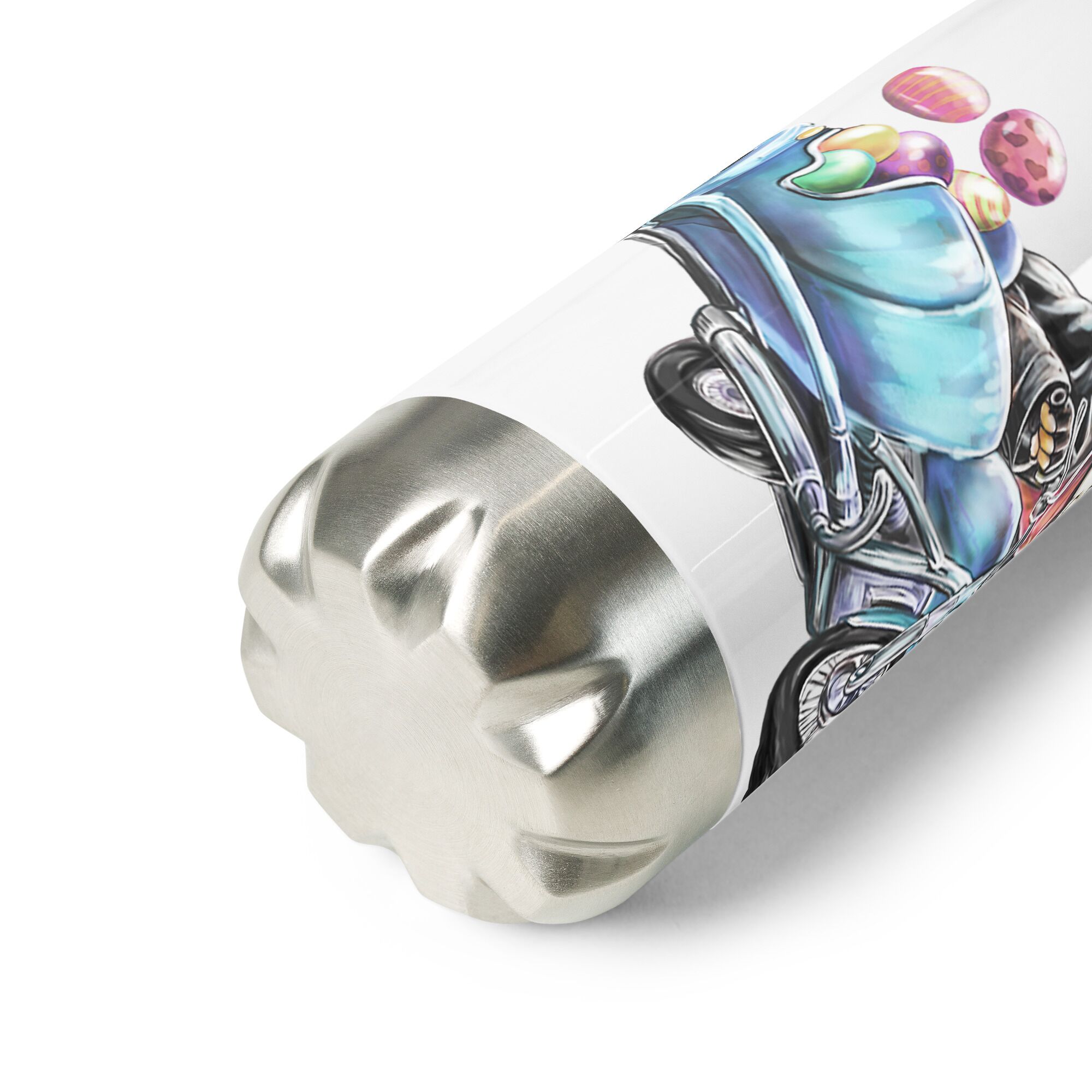 Rabbit Riding Motocycle Stainless Steel Water Bottle - Image 5