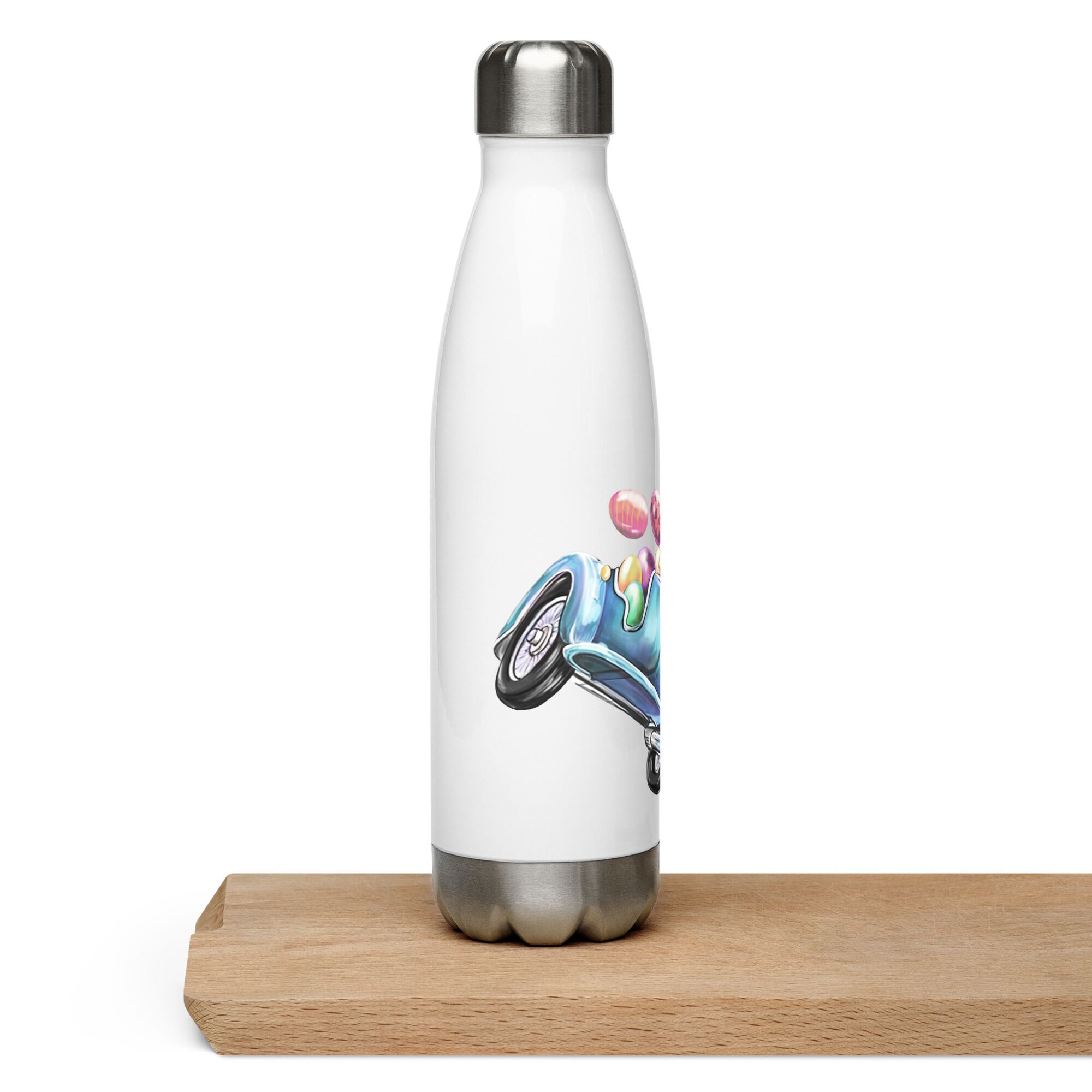 Rabbit Riding Motocycle Stainless Steel Water Bottle - Image 11