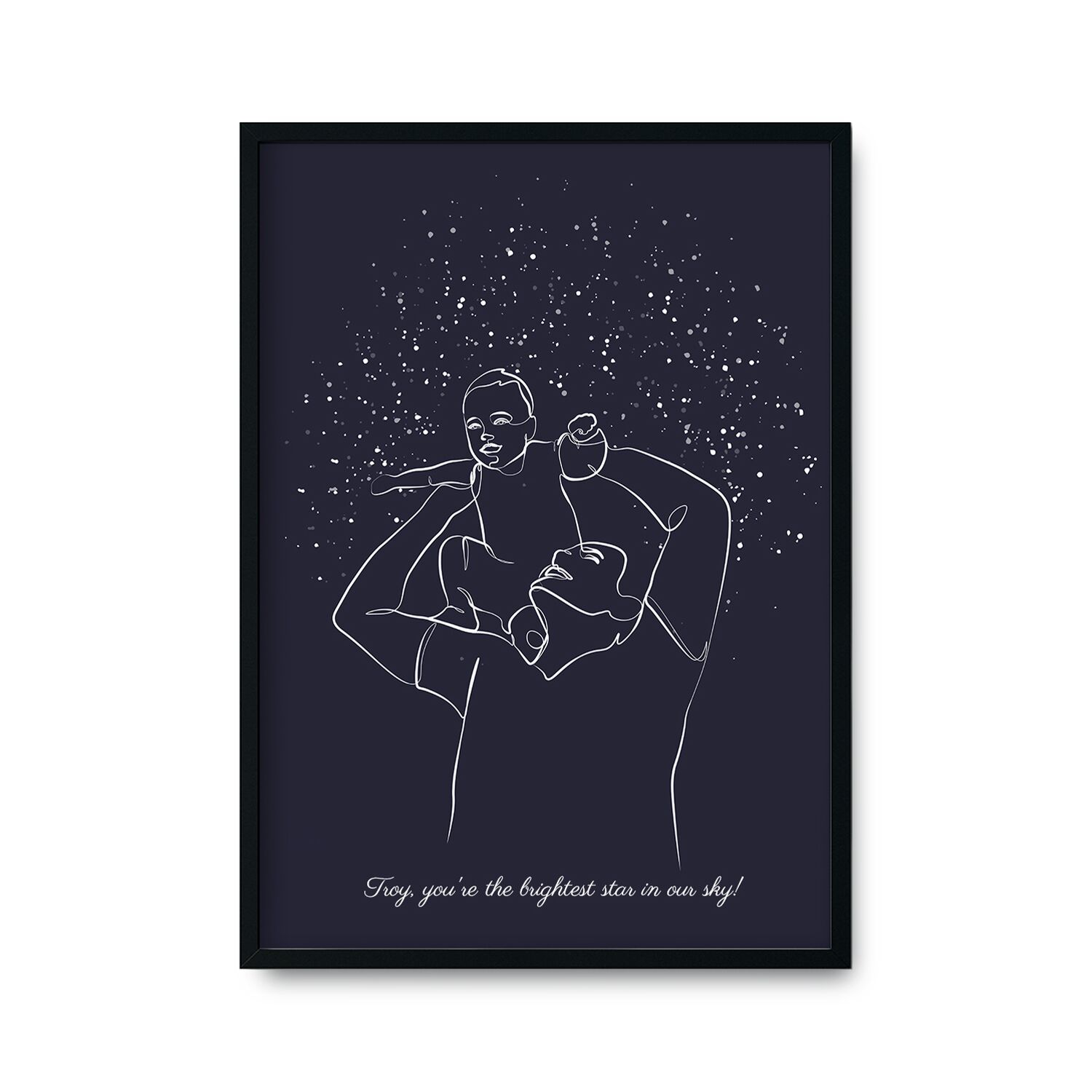 Baby On Father's Shoulder Premium Museum Quality Poster