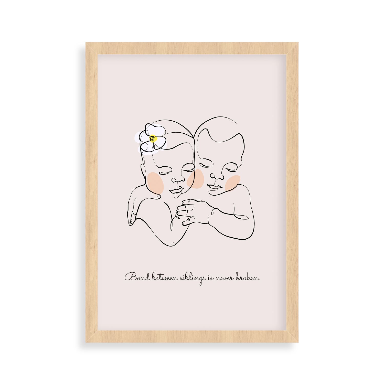 Twin Siblings Together Holding Hands Poster