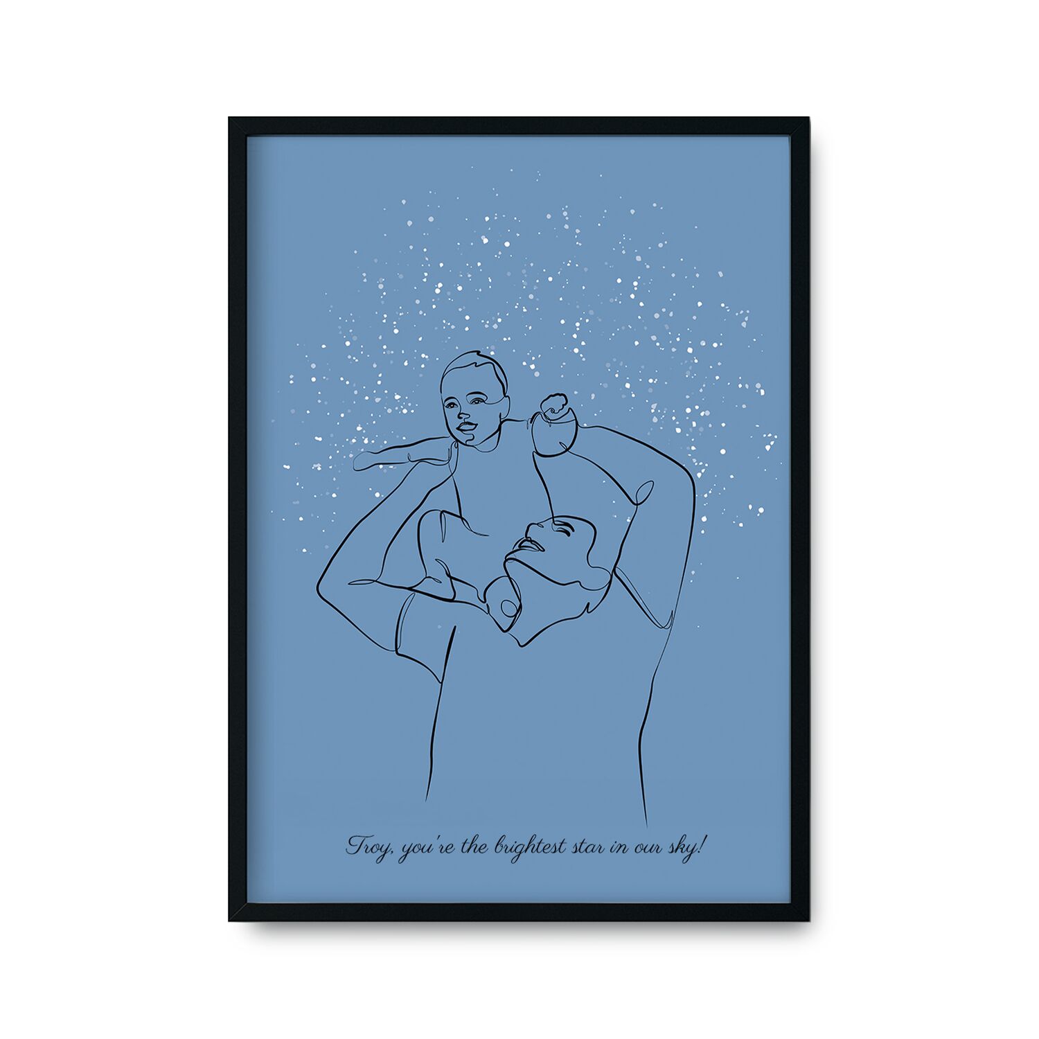 Baby On Father's Shoulder Premium Museum Quality Poster