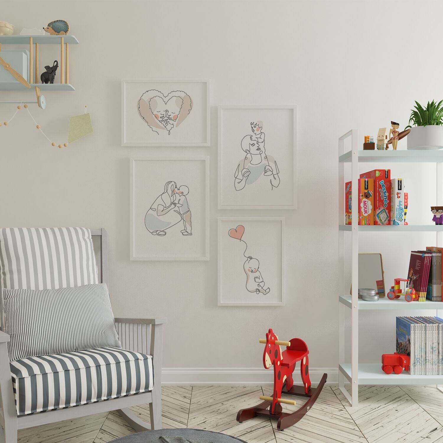 Twins Sweet Love In Heart Premium Matte Paper Wooden Framed Poster - Image 4