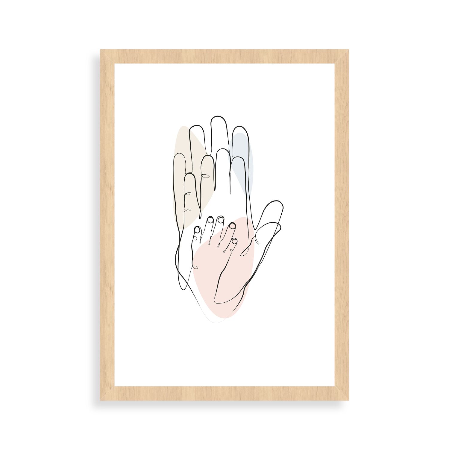 Hand in hand 02 Premium Matte Paper Wooden Framed Poster