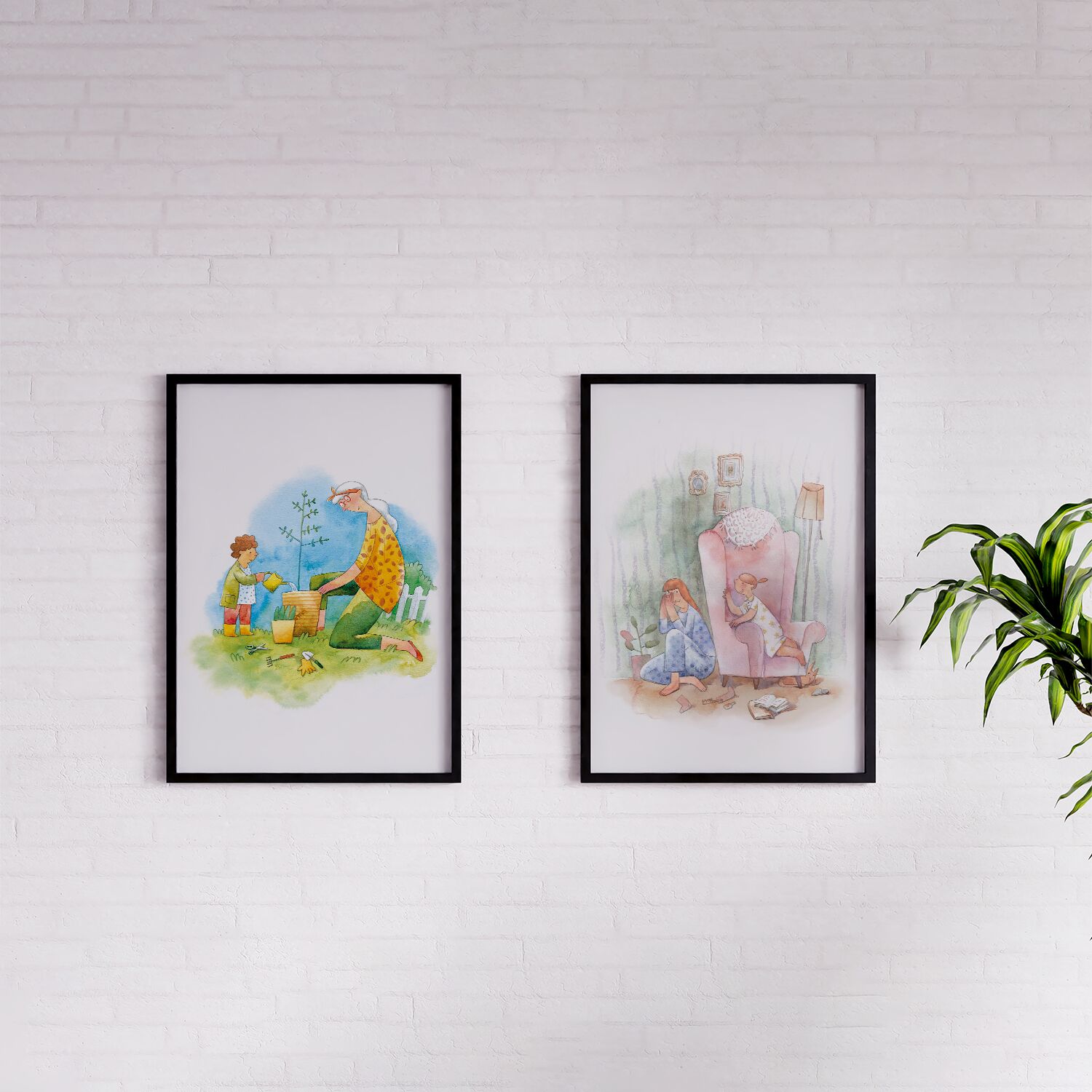 Mom And Daughter Playing Hiding Premium Matte Paper Metal Framed Poster - Image 5