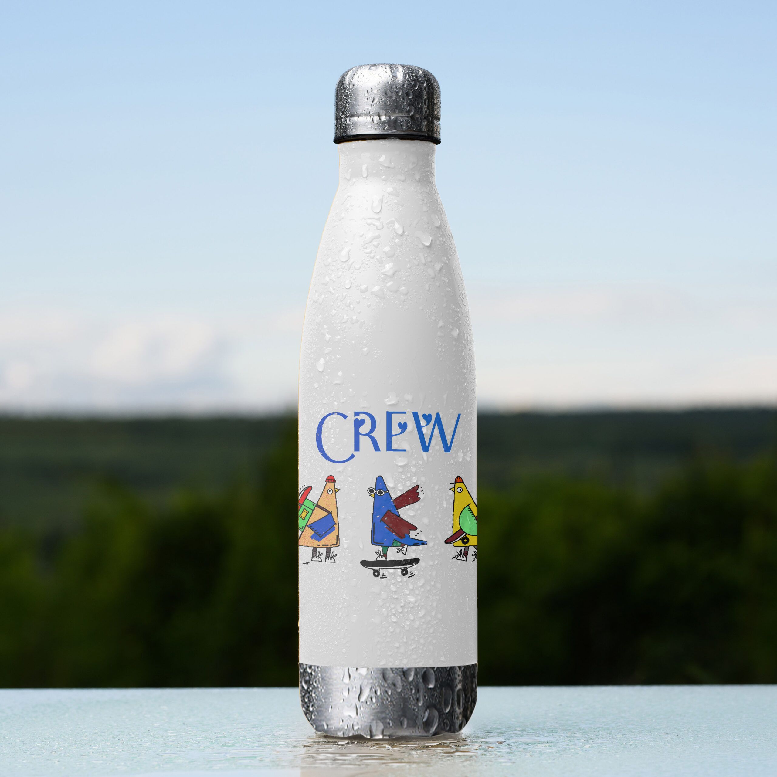 Crew Funny Chicken Stainless Steel Water Bottle