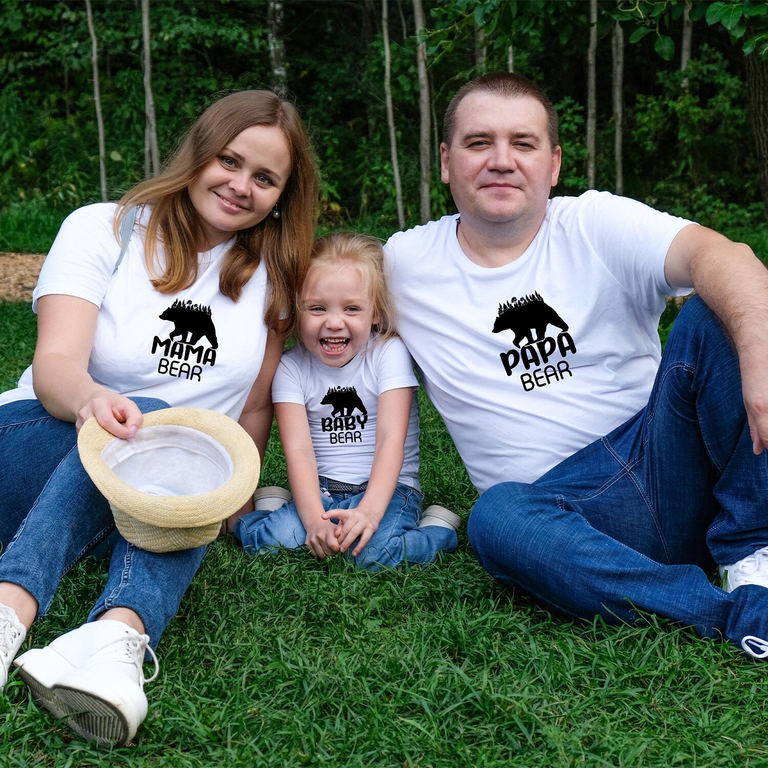 Dad Cool Bear With Forrest Short-Sleeve Unisex T-Shirt - Image 5