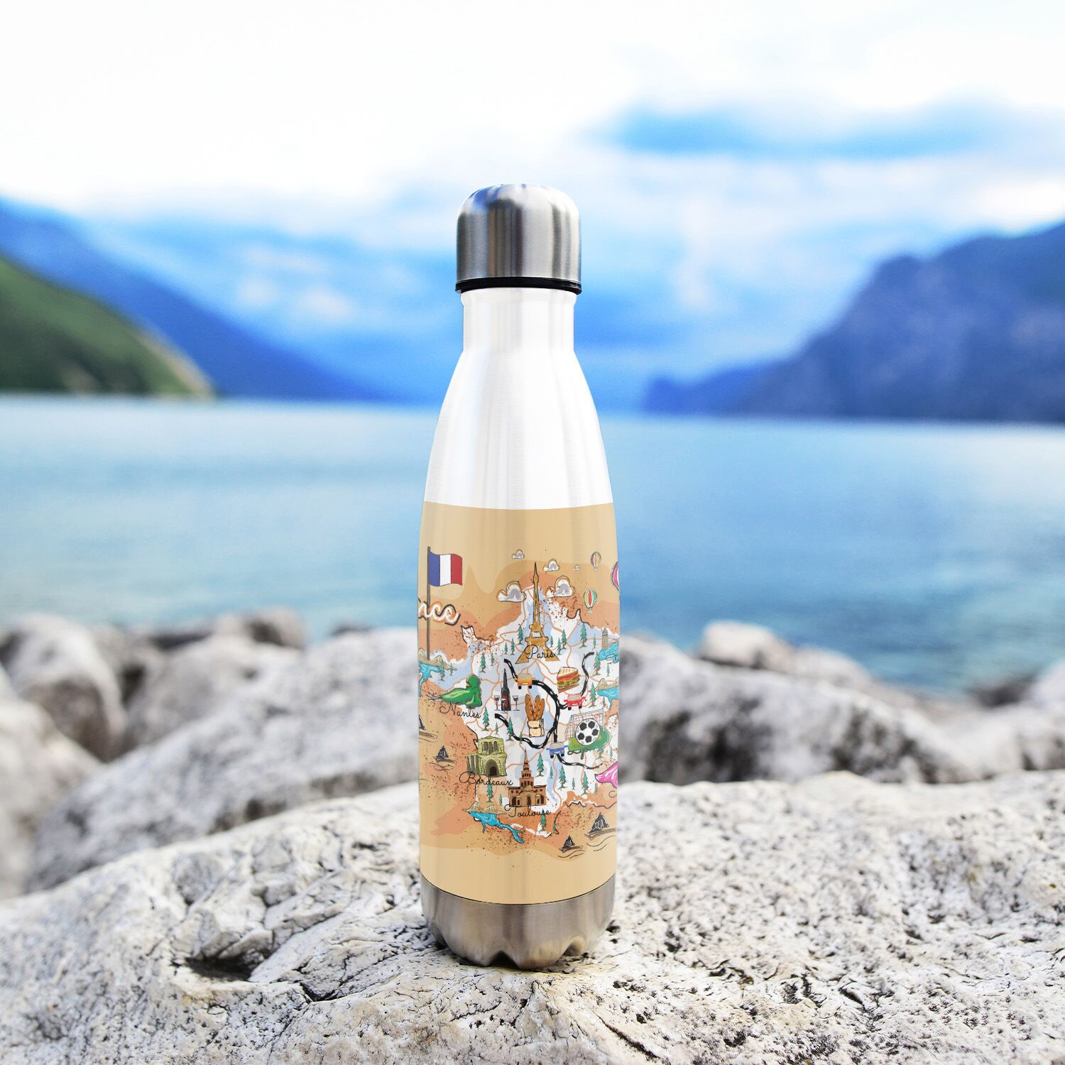 France Stainless Steel Water Bottle - Image 2