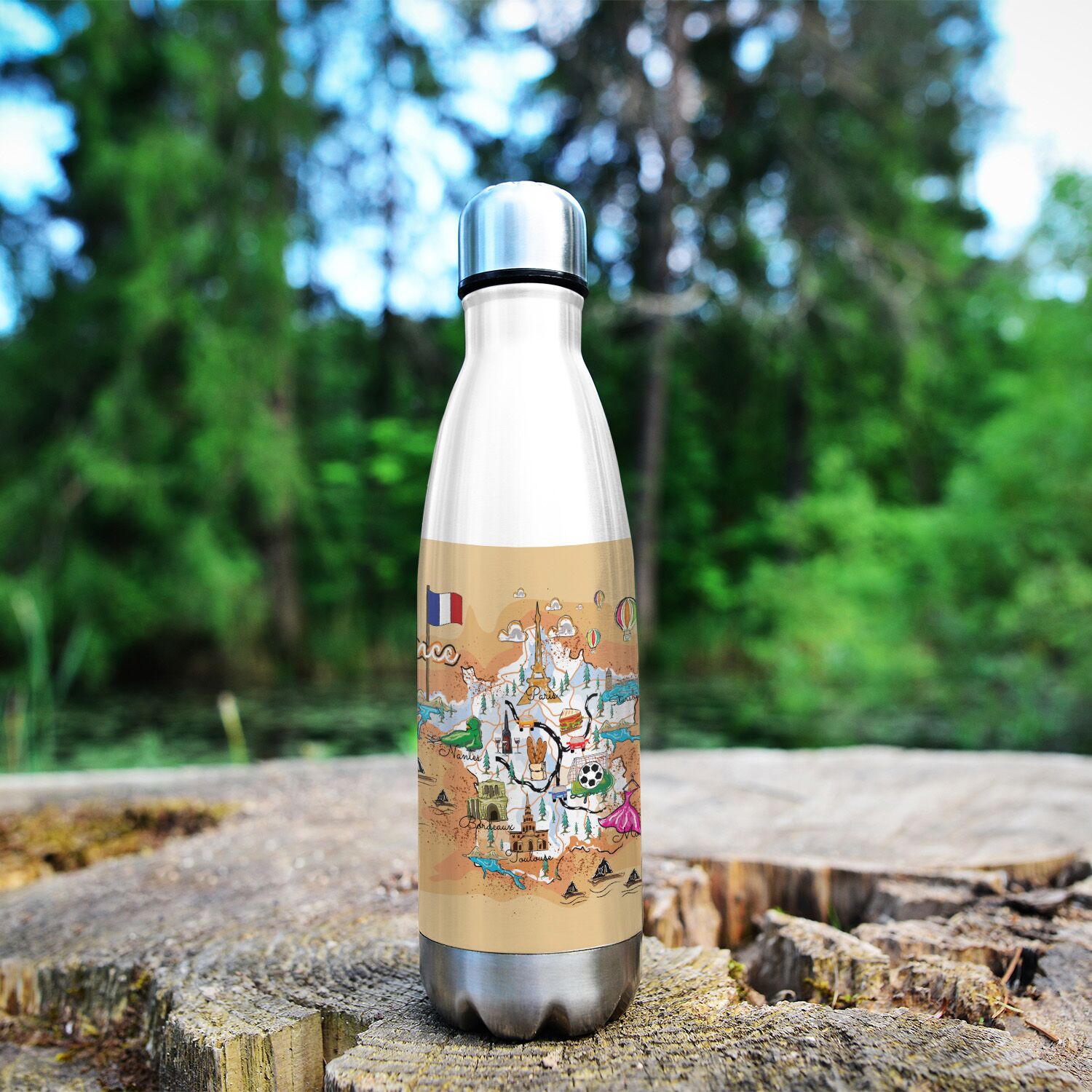 France Stainless Steel Water Bottle