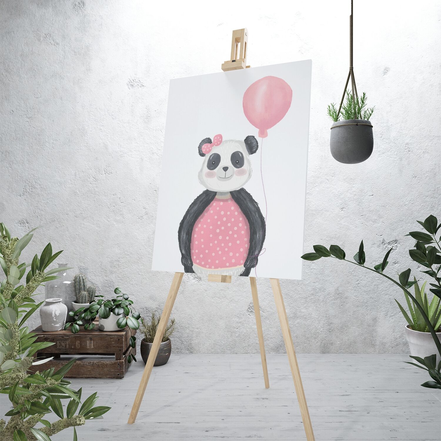 Bear Sister Holding Balloon Premium Matte Paper Poster - Image 5