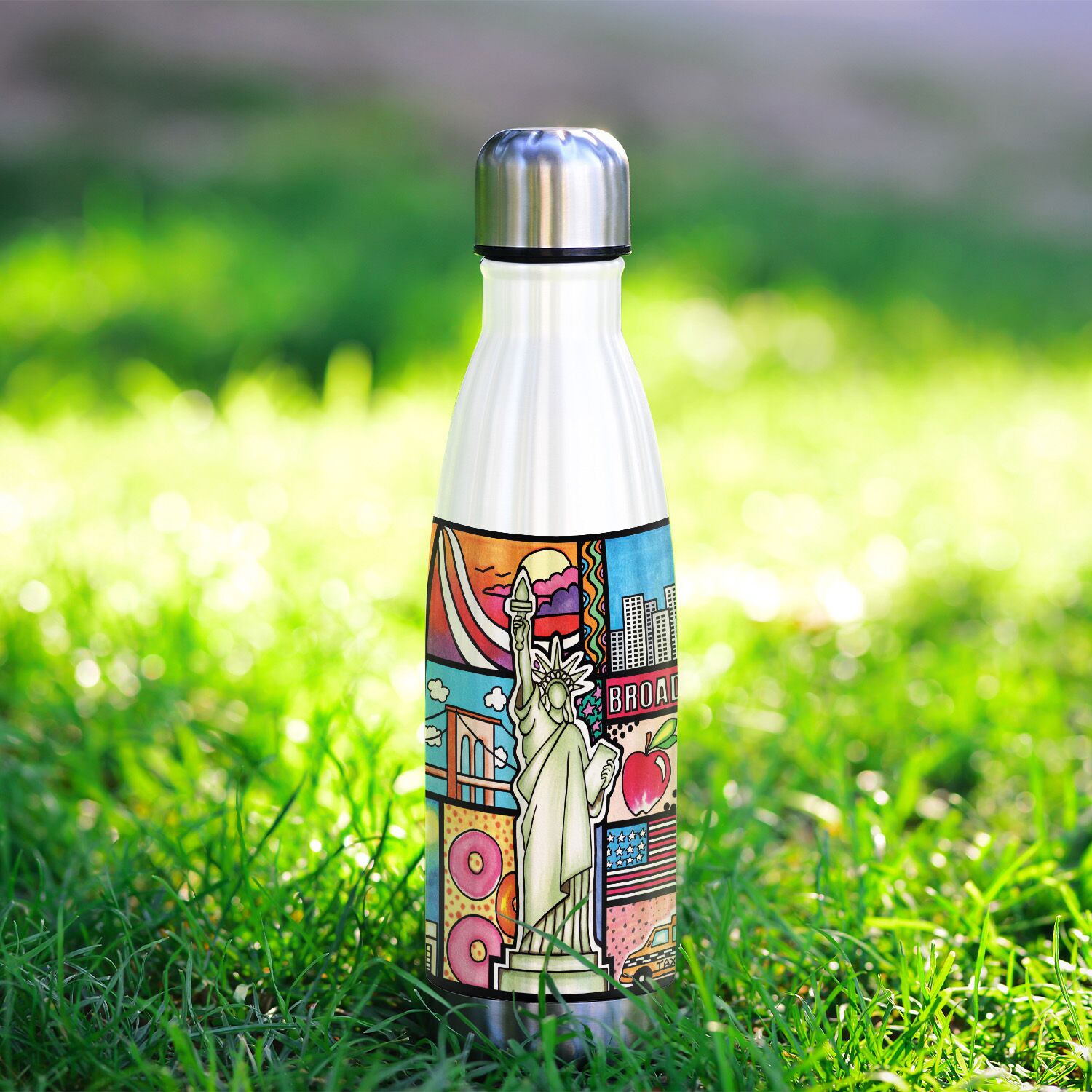 New York Stainless Steel Water Bottle - Image 2