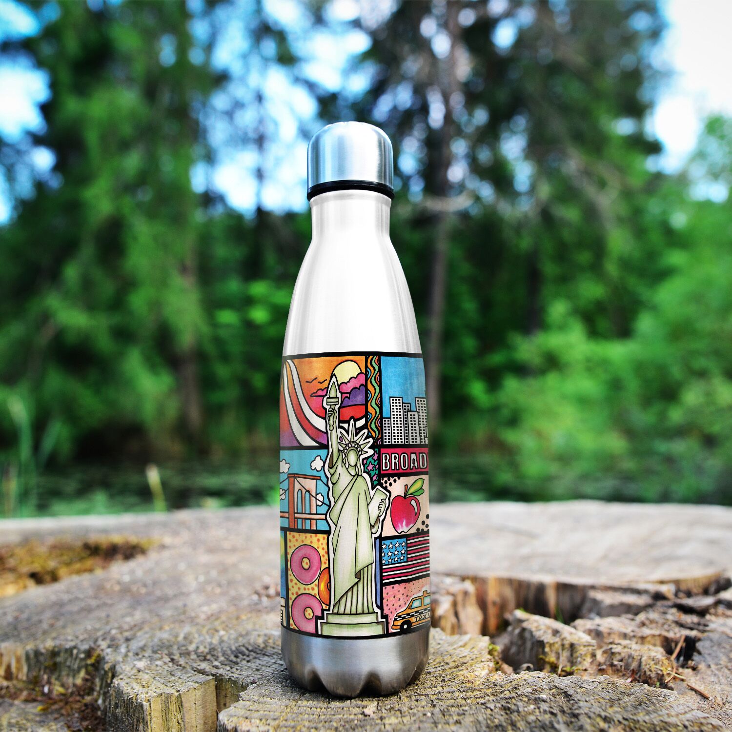 New York Stainless Steel Water Bottle - Image 3