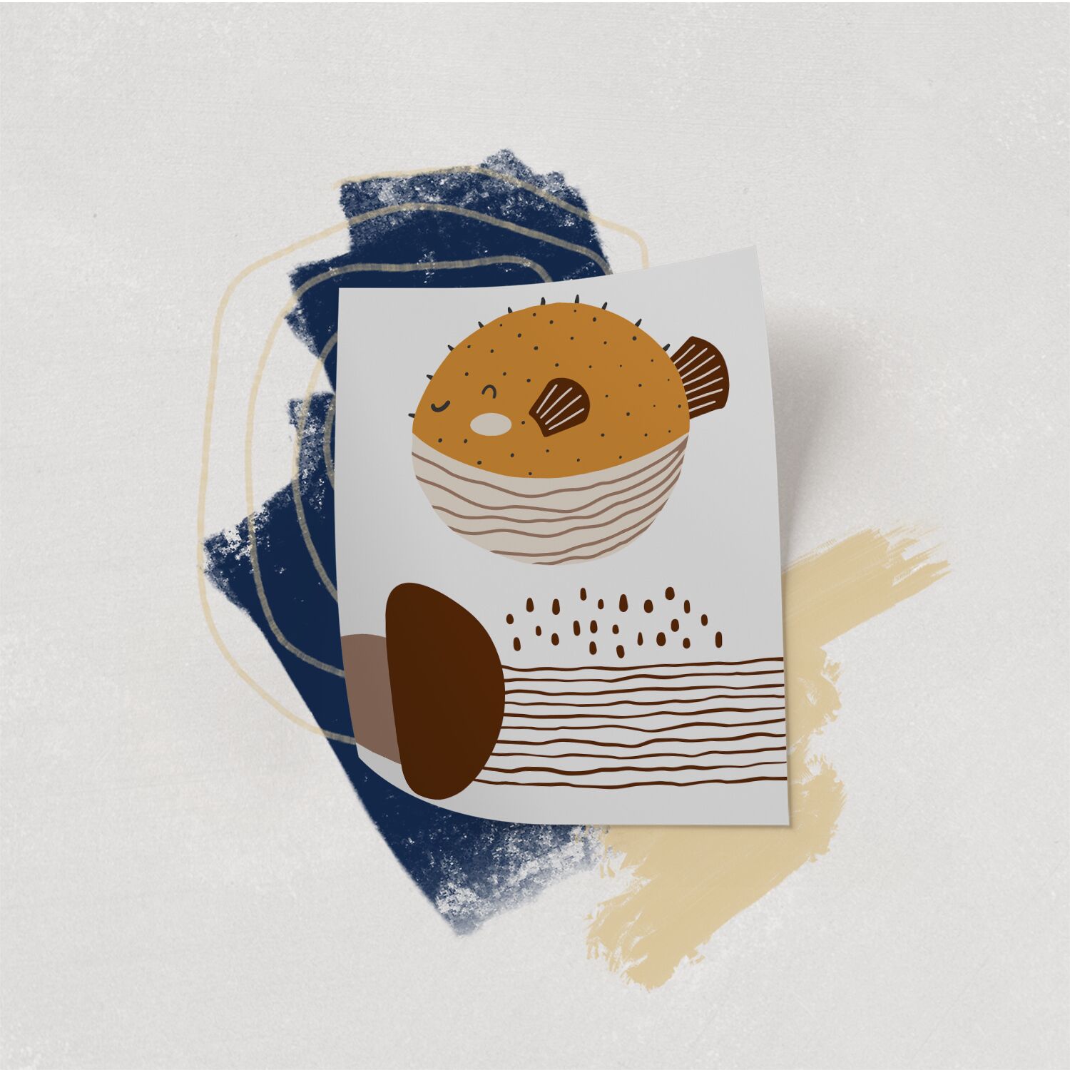 Boho Fish Premium Matte Paper Poster - Image 4