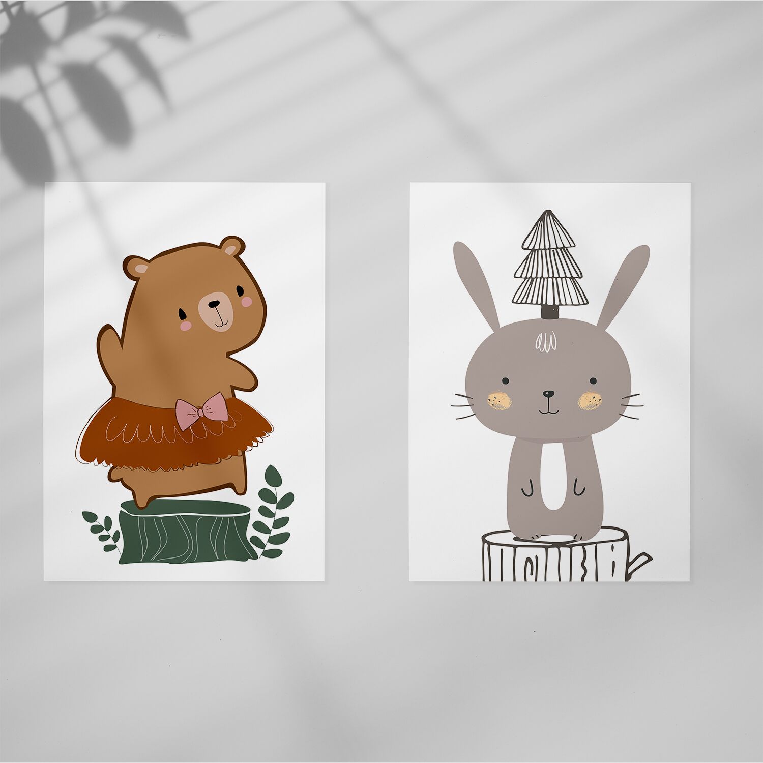 Rabbit With Pine Tree Premium Matte Paper Poster - Image 4