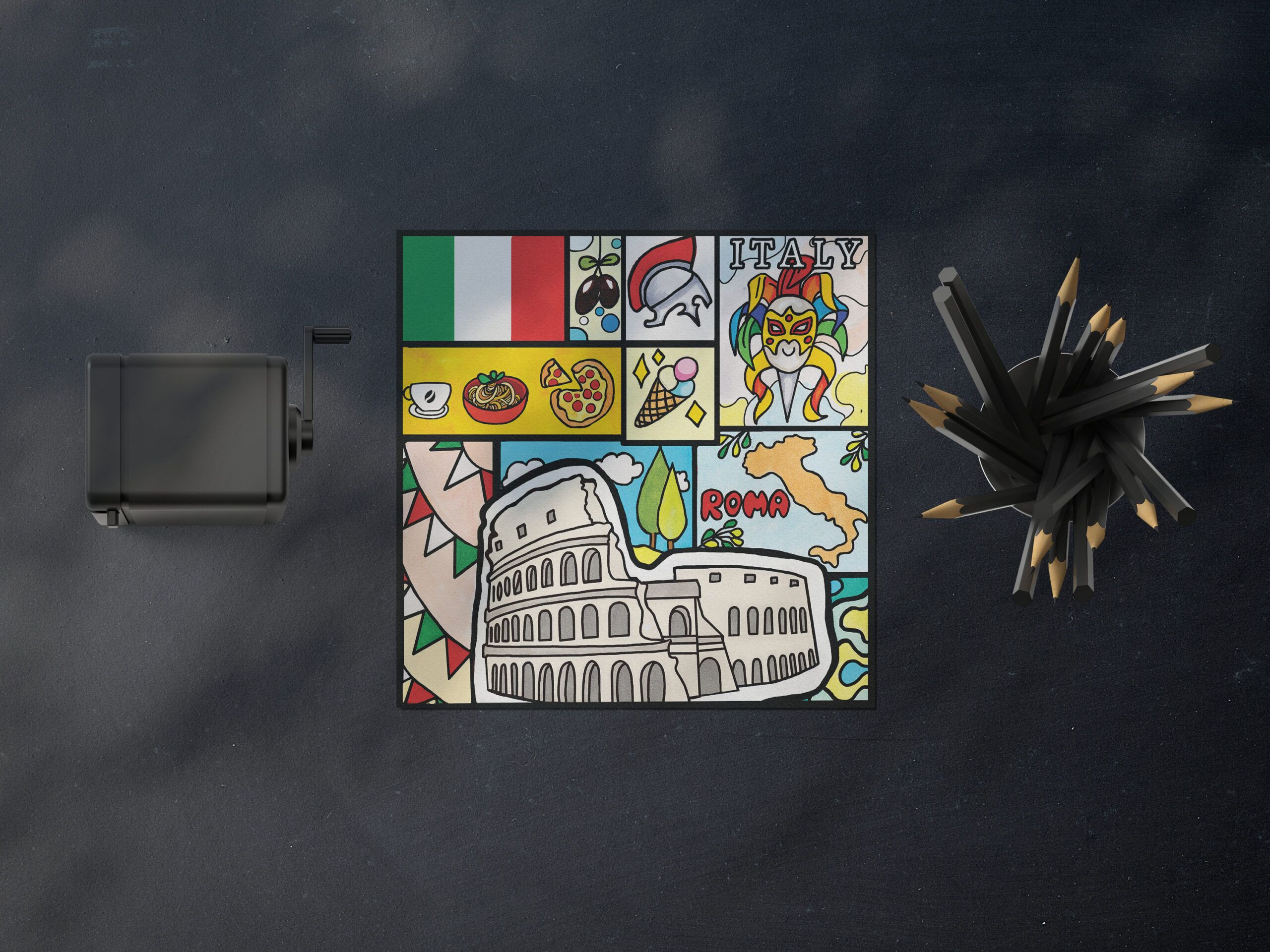 Rome Italy Premium Matte Paper Metal Framed Poster - Image 4