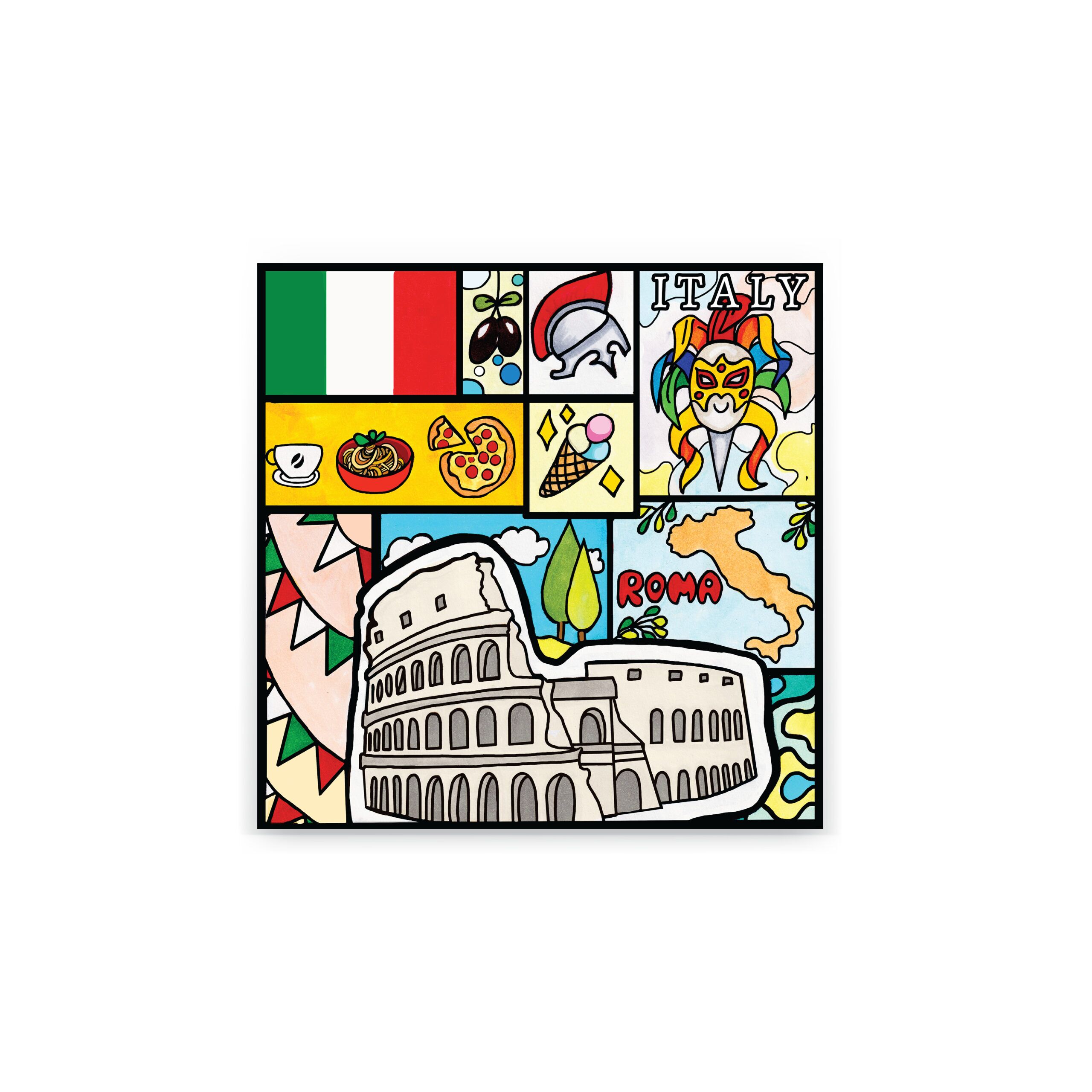 Rome Italy Premium Matte Paper Metal Framed Poster