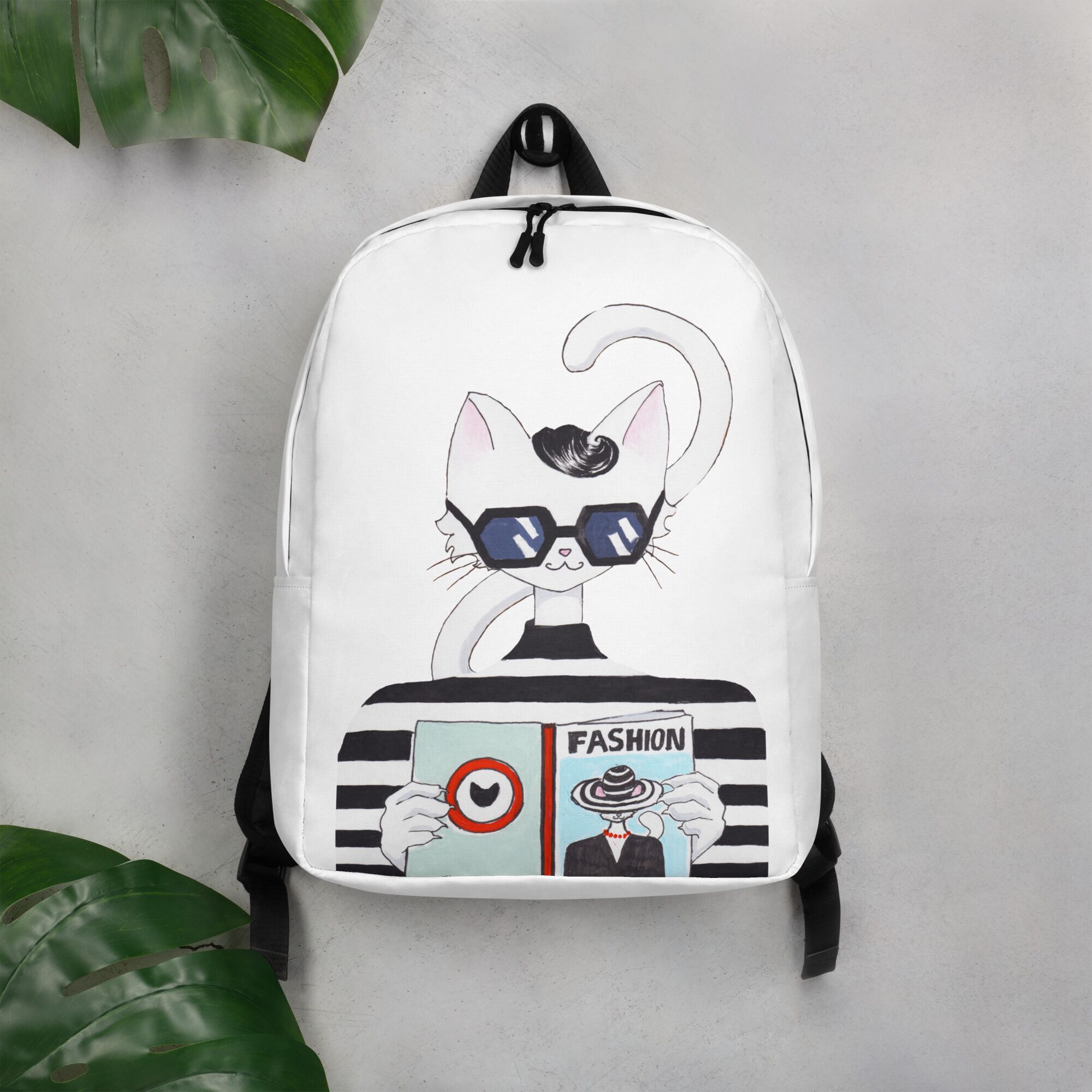 Trendy And Fashionable Lady Cat Minimalist Backpack For Girls - Image 2