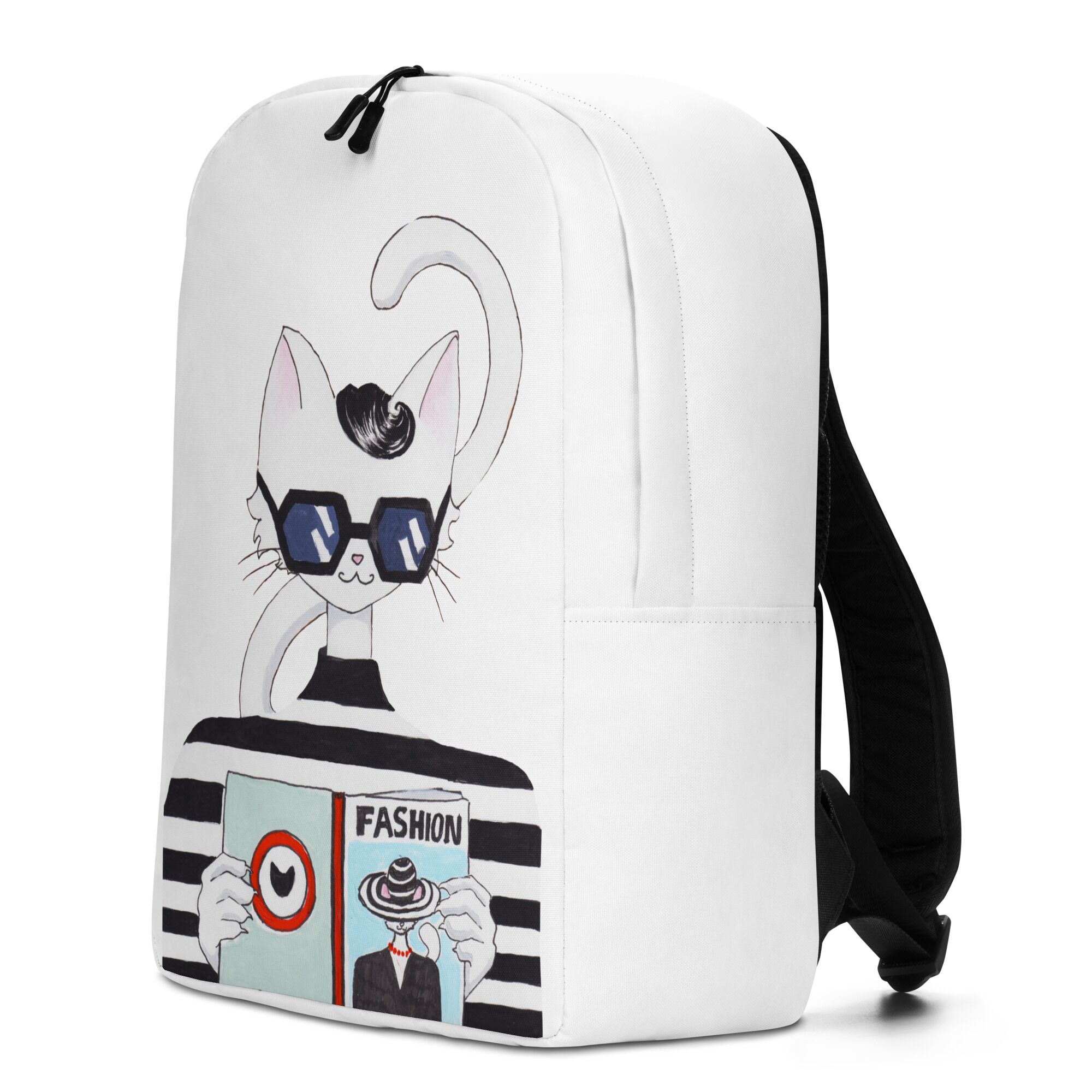 Trendy And Fashionable Lady Cat Minimalist Backpack For Girls - Image 4