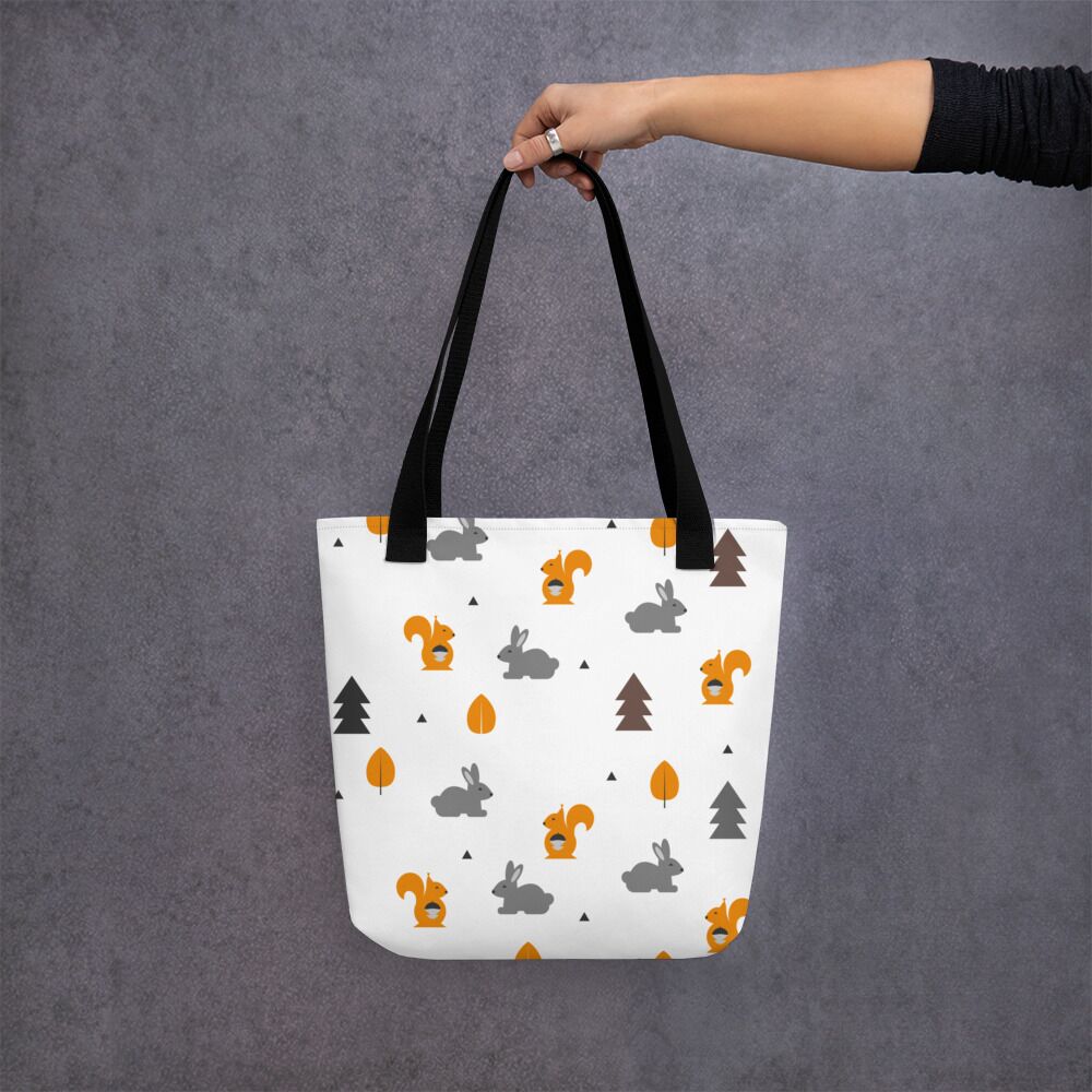 Squirel And Autumn Forest Tote bag - Image 2
